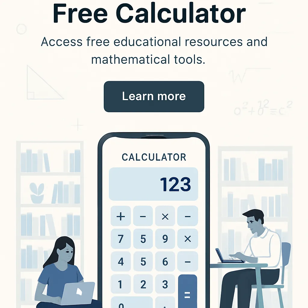 Free Calculator - Online Math Calculator Tool Online 2025 Free Calculator online math tool with clean interface featuring large number buttons clear display for quick arithmetic calculations homework assistance