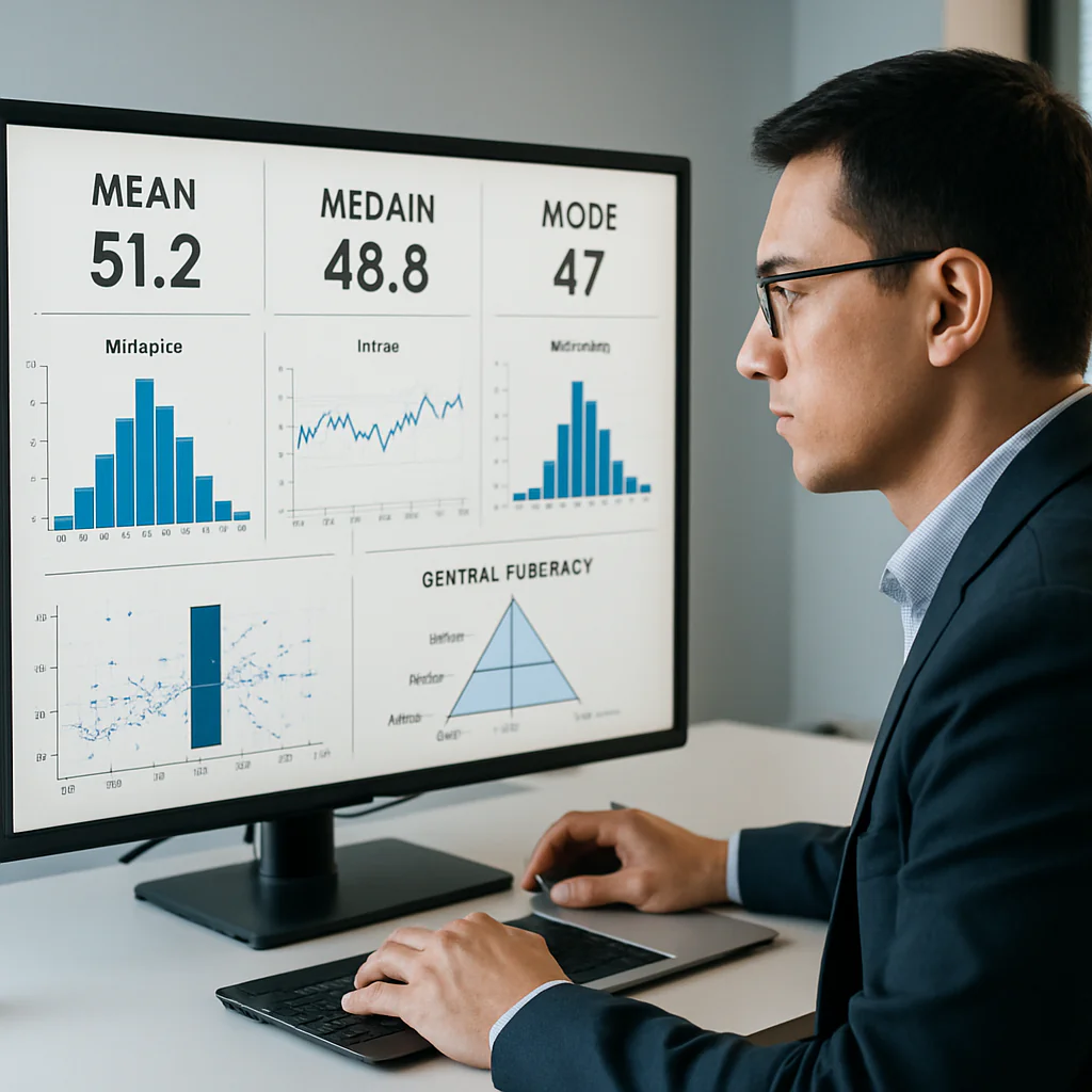 Mean Median Mode Calculator - All Averages at Once 2025 Mean Median Mode Calculator displaying professional interface for all averages at once with comprehensive mathematical tools for statistical analysis tools