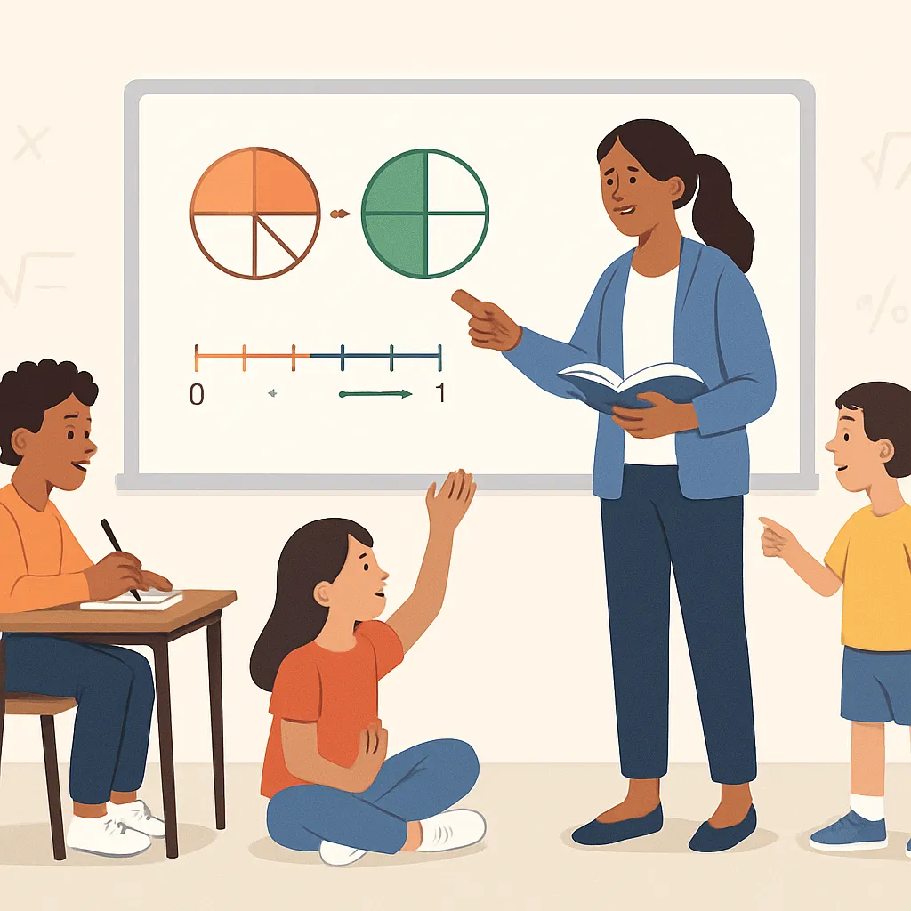 Subtracting Fractions Calculator Hero Interface with Step-by-Step Guidance Subtracting Fractions Calculator finding the LCD, subtracting numerators, and simplifying results; handles mixed numbers clearly.